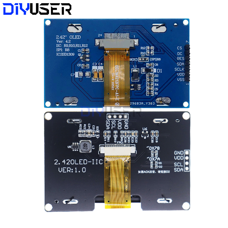 شاشة عرض OLED مقاس 2.4 بوصة 12 - مراجعة I2C Lcd Display وسعره
