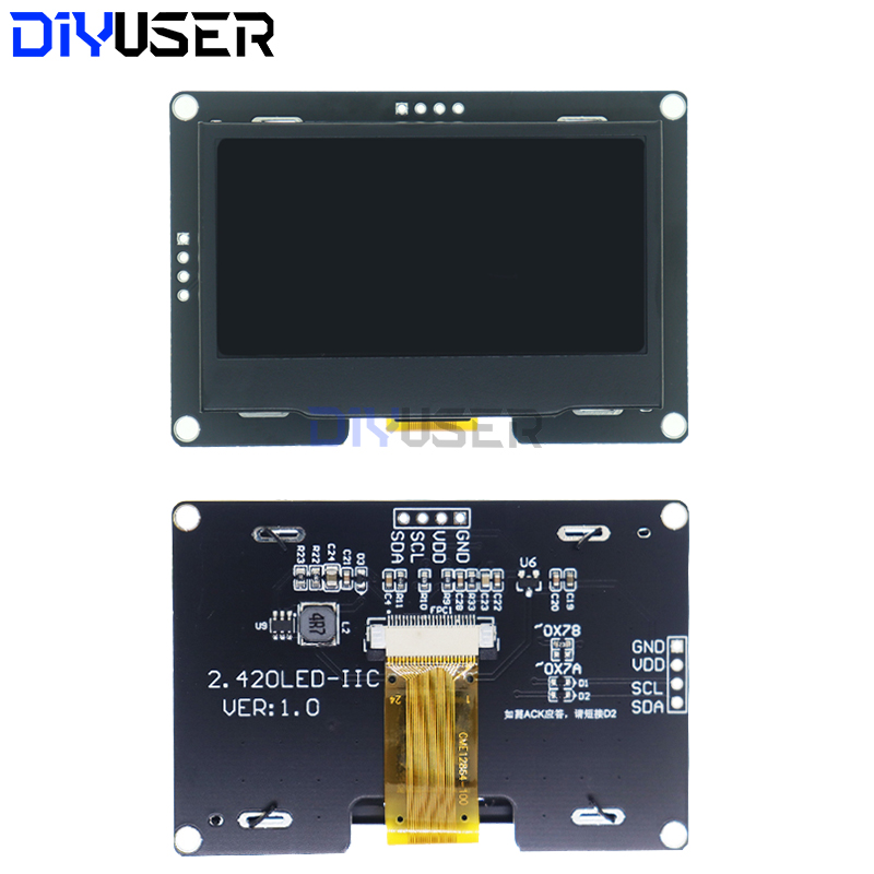 شاشة عرض OLED مقاس 2.4 بوصة 12 - مراجعة I2C Lcd Display وسعره