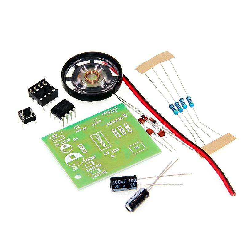 طقم جرس باب احترافي NE555 للتر - مراجعة Diy Electronics Soldering Kit وسعره