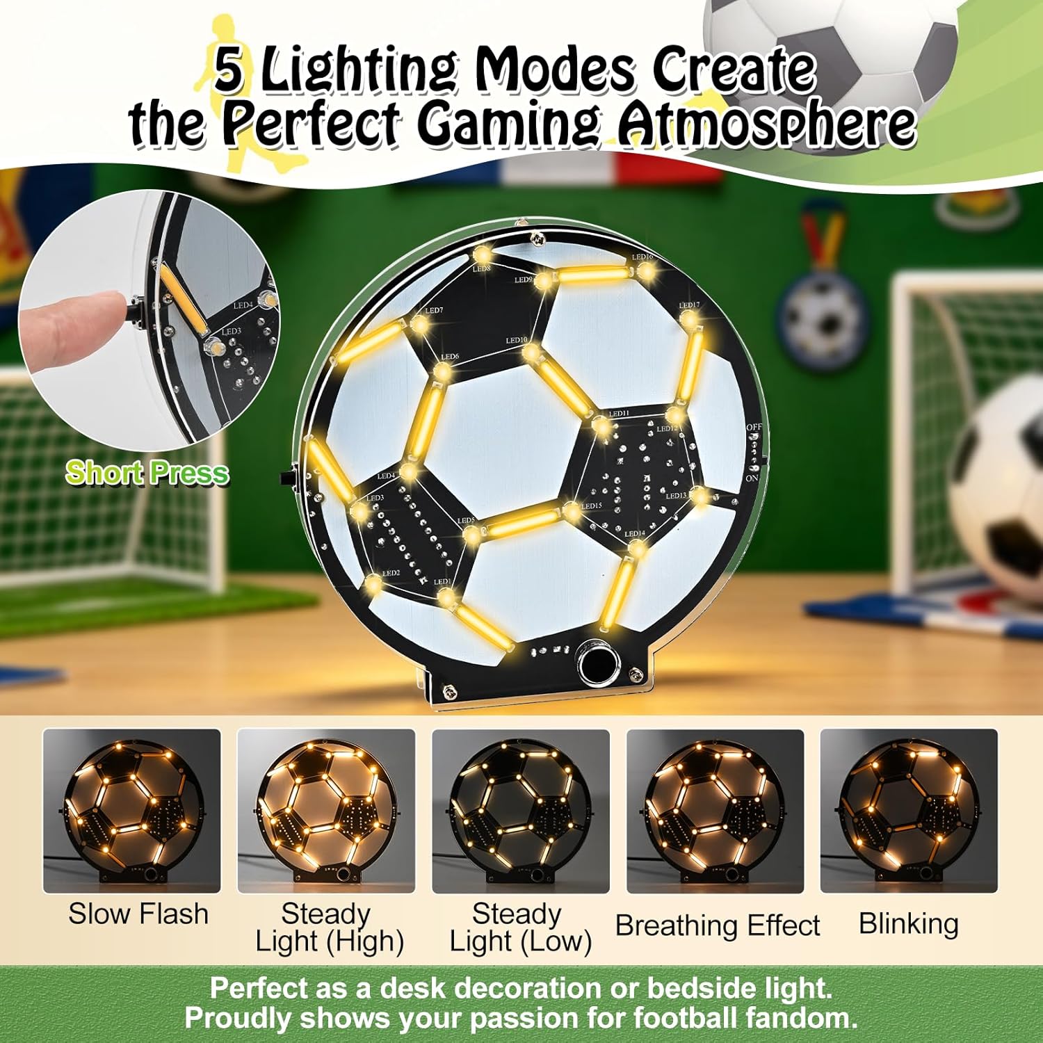 طقم لحام كرة قدم LED اصنعها بن - مراجعة Diy Electronics Filament وسعره