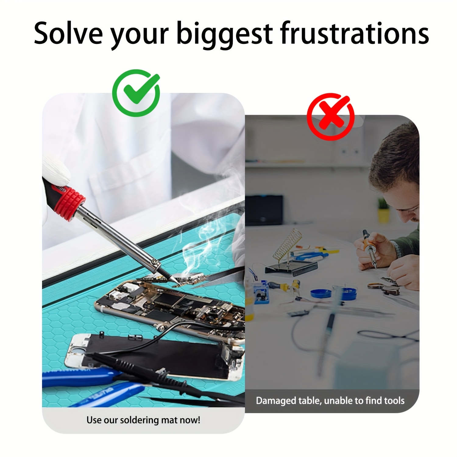 مقاومة للحرارة لحام حصيرة العز - مراجعة Soldering Iron Kit وسعره