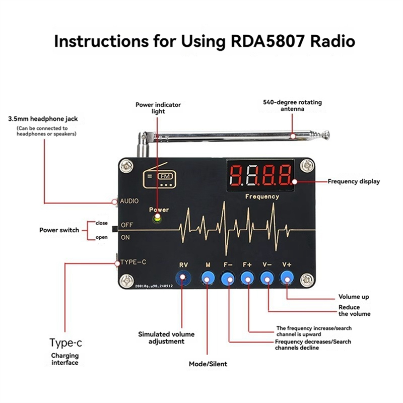 A73E-RDA5807M راديو FM لتقوم ب - مراجعة Diy Electronics Soldering Kit وسعره