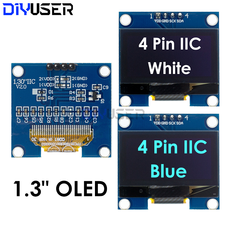 وحدة عرض OLED مقاس 1.3 بوصة من - مراجعة I2C Lcd Display وسعره
